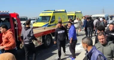 حادث تصادم في الإسماعيلية يسفر عن إصابة 5 أشخاص