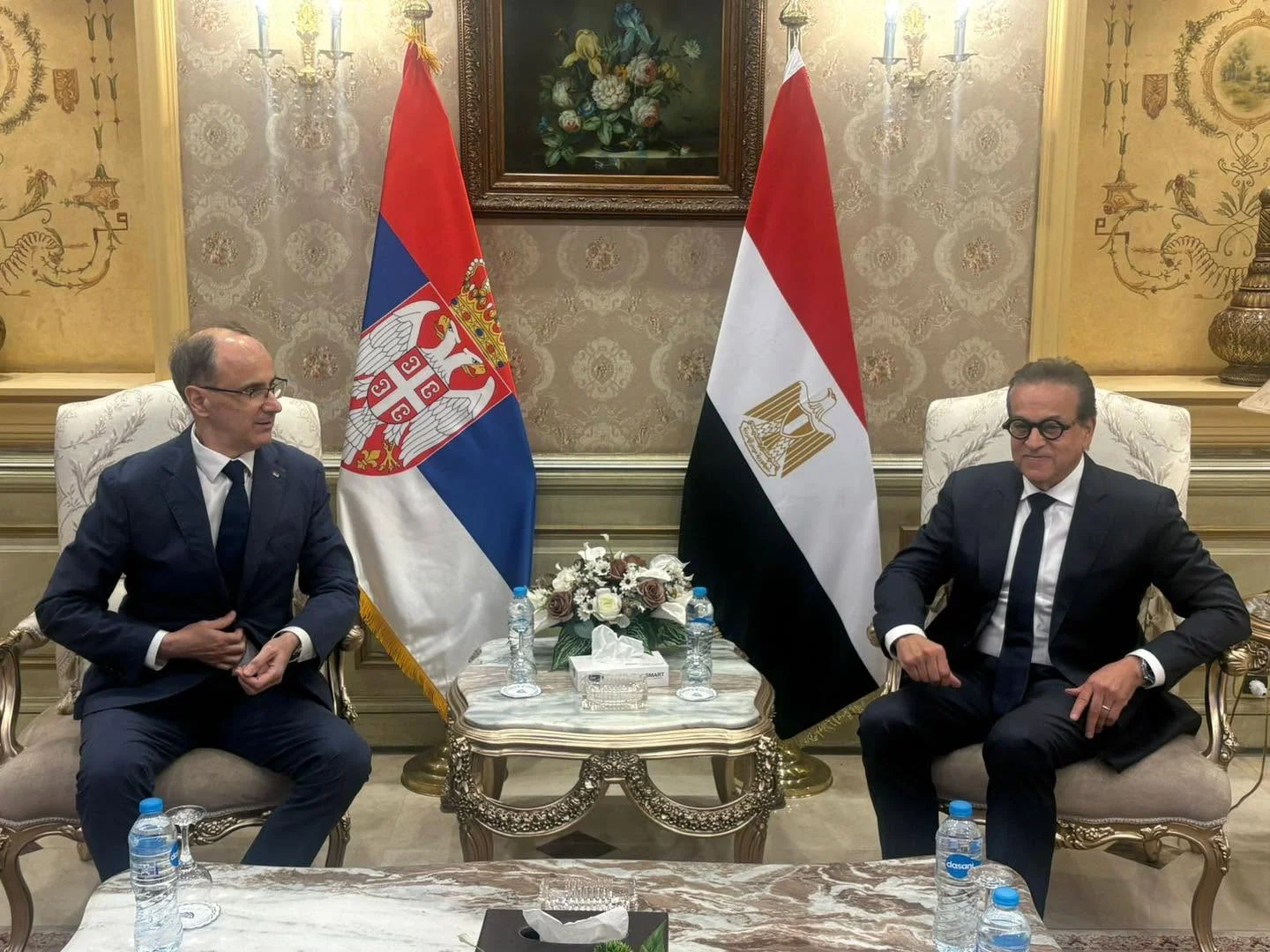 وزير الصحة المصري يستقبل رئيس وزراء صربيا في القاهرة