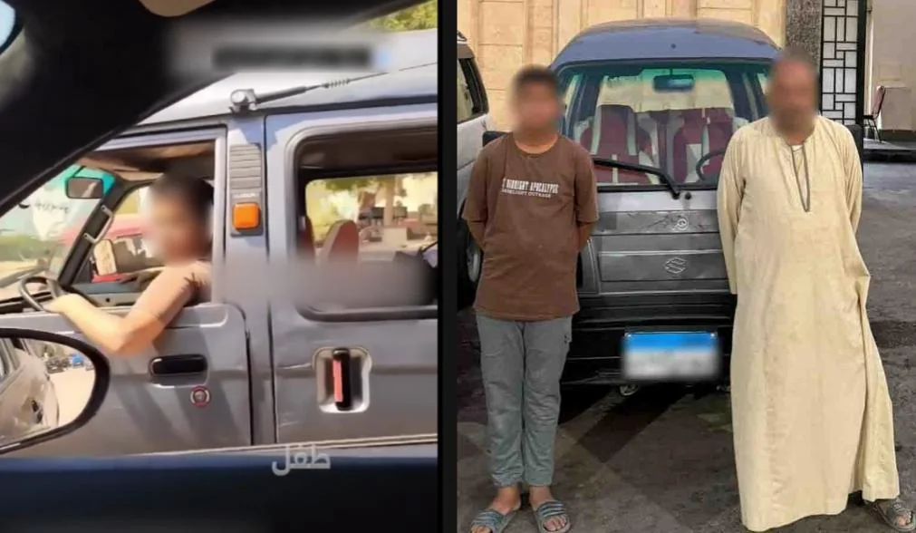 القبض على طفل يقود سيارة في الجيزة دون ترخيص