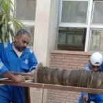 أعمال تطهير شاملة في محطة صرف صحي عرب المعمل بالسويس