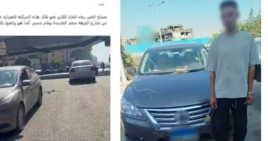 سائق وثقته كاميرا عكس الاتجاه في القاهرة