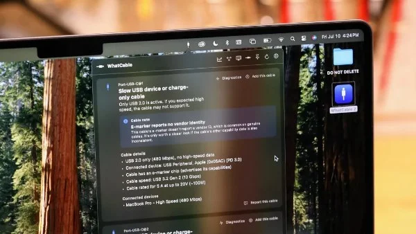 تطبيق WhatCable يكشف عن مواصفات كابلات USB-C بسهولة