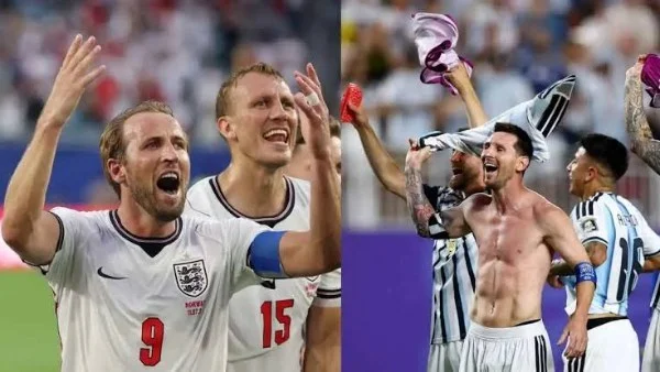 تردد قناة نقل مباراة الأرجنتين وإنجلترا في كأس العالم