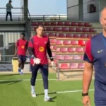 حمزة عبد الكريم يبدأ أولى تدريباته مع برشلونة