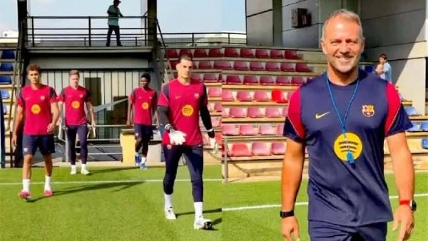 حمزة عبدالكريم يبهر في أولى تدريباته مع برشلونة