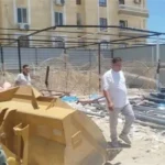 إزالة منشآت مخالفة سياحية شمال الغردقة