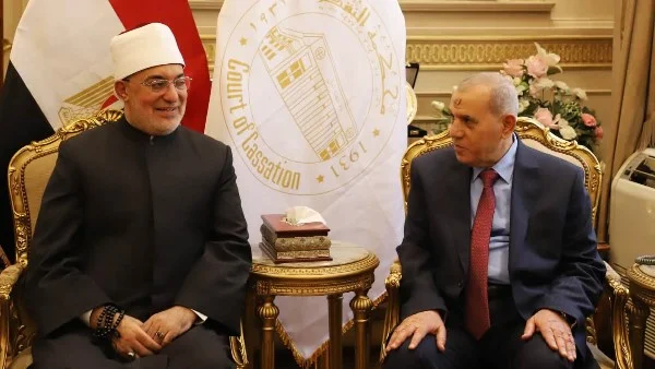 تهنئة مفتي الجمهورية لرئيس محكمة النقض
