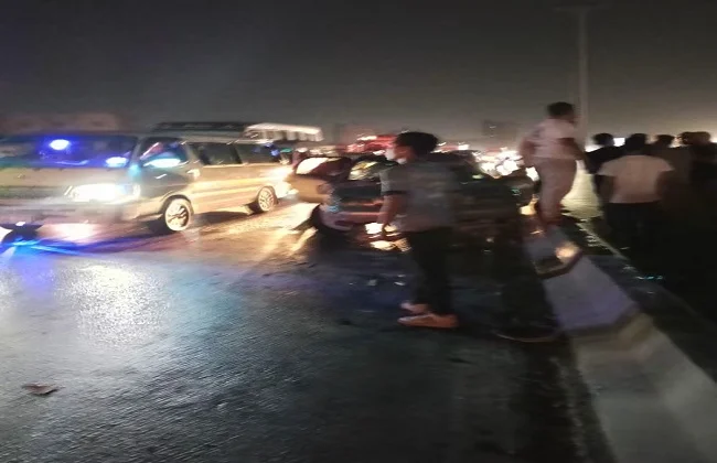 حادث سير بسبب غياب الإنارة بالطريق الدائري