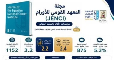 مجلة المعهد القومي للأورام تحقق إنجازات عالمية جديدة