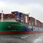 عبور سفينة الحاويات العملاقة “CMA CGM SAINT GERMAIN” في قناة السويس