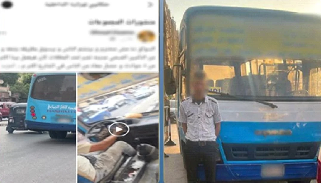 سائق ميني باص يعتدي على الركاب في مدينة نصر