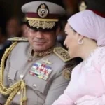 انتصار السيسى تنشر صورًا جديدة مع الرئيس في افتتاح القيادة الاستراتيجية