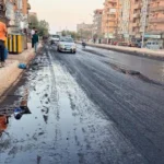 بدء رصف طريق المستشفى بمدينة مطوبس