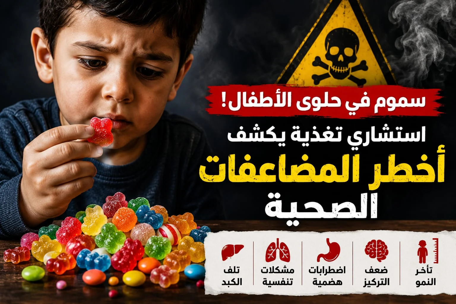 خطر الحلوى المصنعة على صحة الأطفال