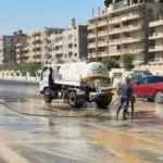 رفع آثار الشوكولاتة على طريق مصر – الفيوم في الجيزة