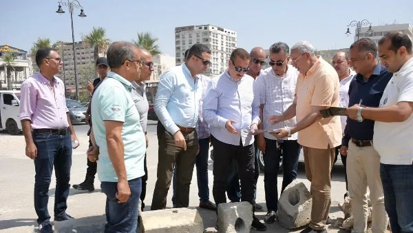 تطوير ساحة انتظار ومرافق في بورسعيد