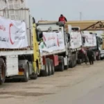 قافلة مساعدات إنسانية تدخل غزة لمساعدة المتضررين