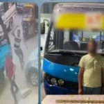 ضبط سائق أتوبيس استخدم عصا خشبية في مشاجرة