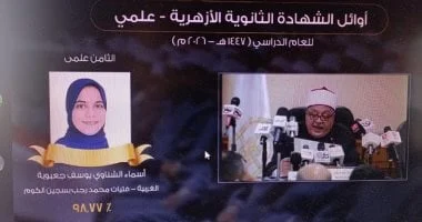 فرحة أسرية بتفوق الطالبة أسماء الشناوي في الثانوية الأزهرية