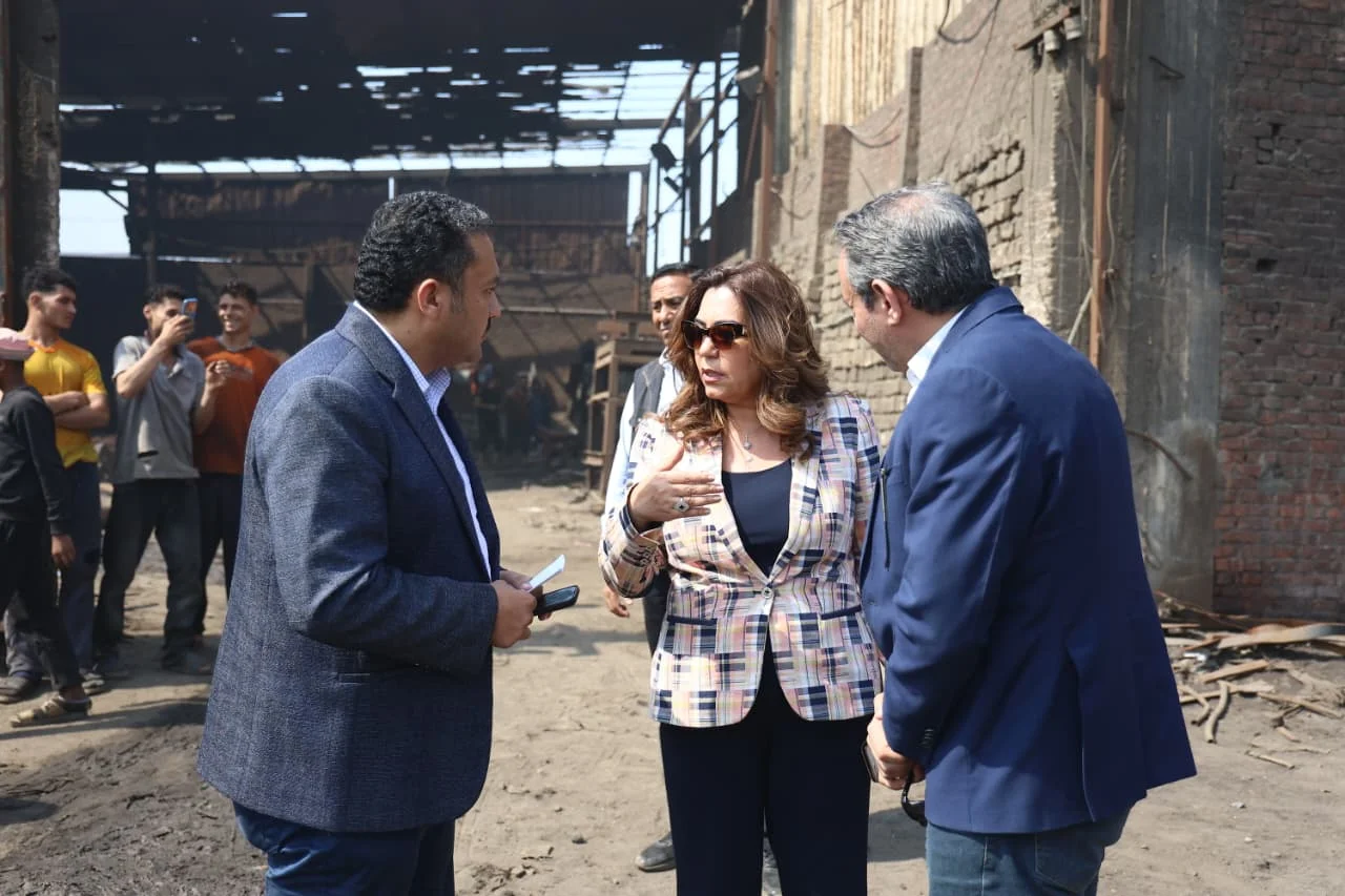 وزيرة التنمية المحلية تفقد منطقة العكرشة الصناعية